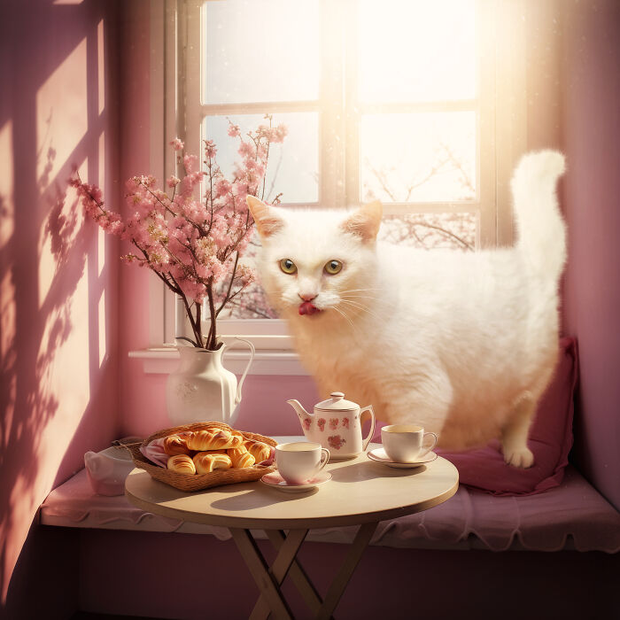 I Photographed Cats In Need Of Their Forever Home, And Created A Home For Them In The Images