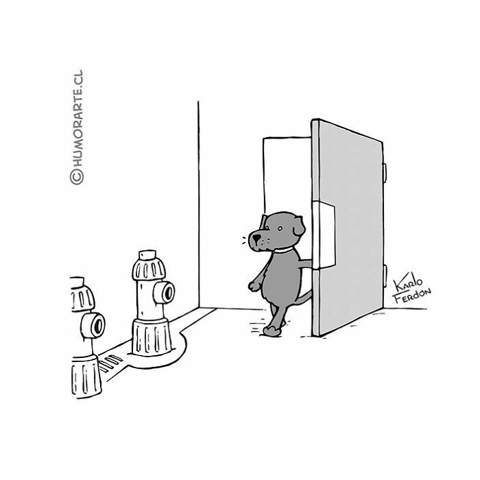 A Wordless Comic Featuring A Dog By Karlo Ferdon