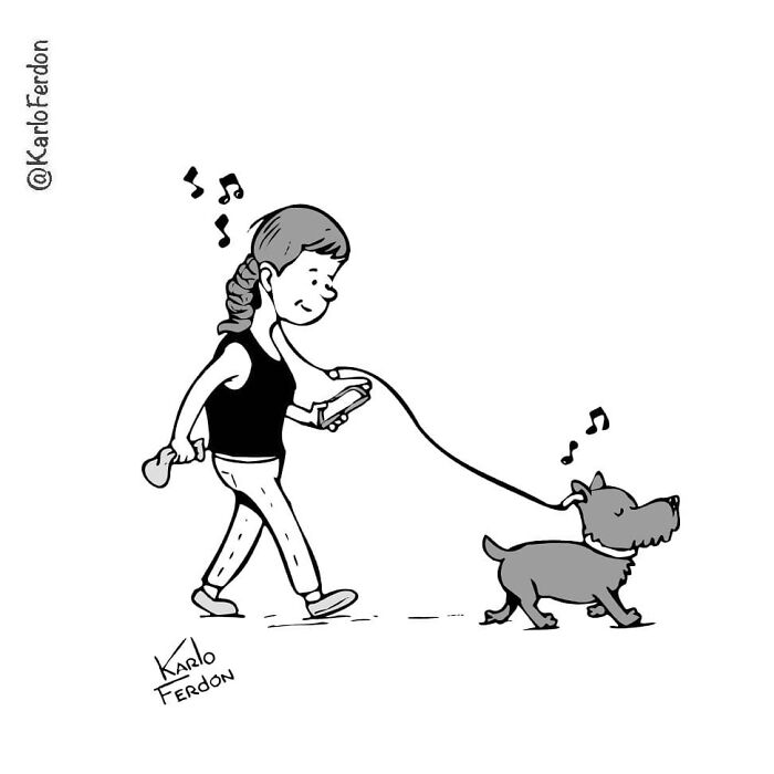 A Wordless Comic Featuring A Dog By Karlo Ferdon