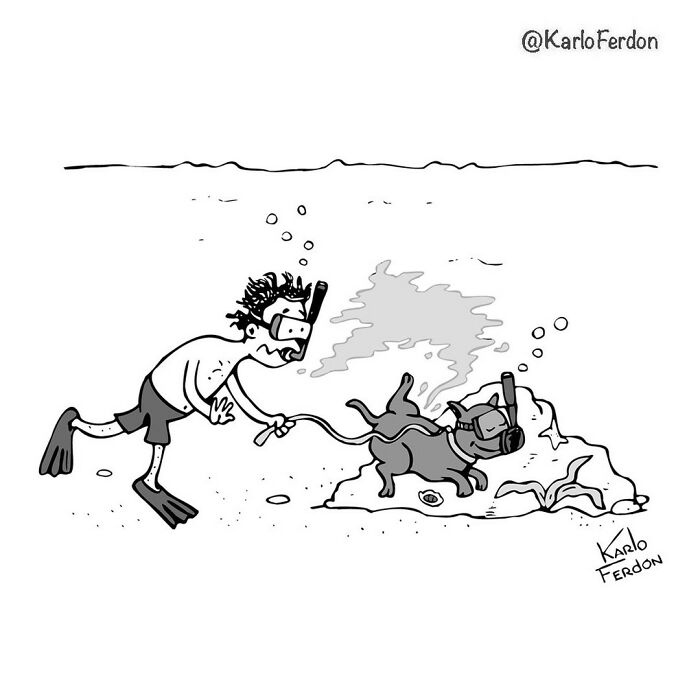 A Wordless Comic Featuring A Dog By Karlo Ferdon