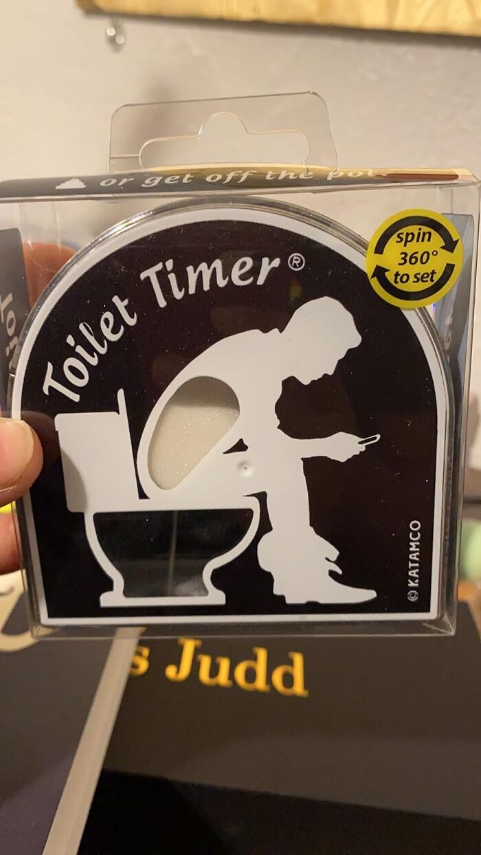 Toilet Timer novelty product in packaging.