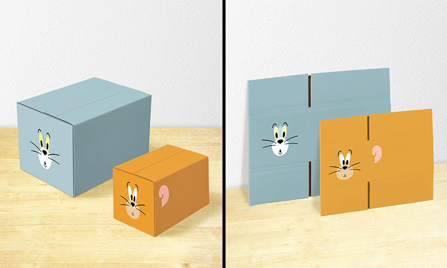 I Thought Of Tom And Jerry Cardboard As Humans Do What They Do