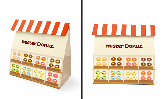 Cute and funny everyday invention of a paper donut shop bag designed for home use and decoration.