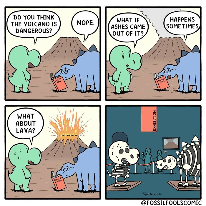 Artist Creates Fun And Adorable Comics Depicting The Life Of Human-Like Dinosaurs (New Pics)