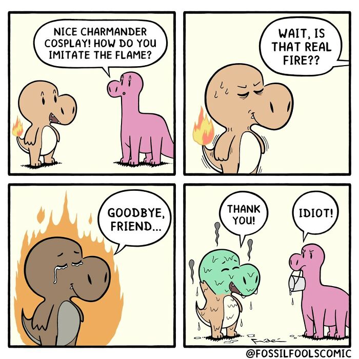 Artist Creates Fun And Adorable Comics Depicting The Life Of Human-Like Dinosaurs (New Pics)