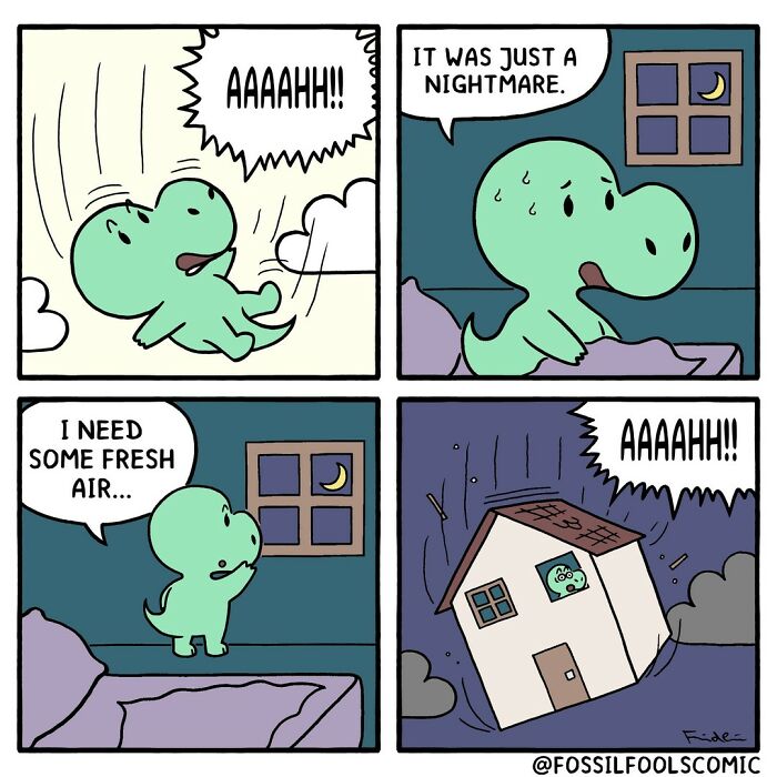 Artist Creates Fun And Adorable Comics Depicting The Life Of Human-Like Dinosaurs (New Pics)