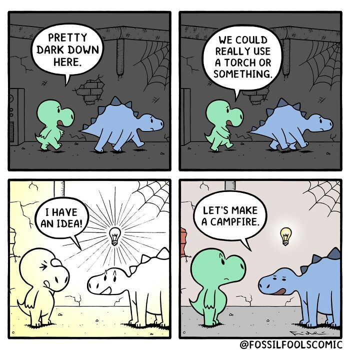 Artist Creates Fun And Adorable Comics Depicting The Life Of Human-Like Dinosaurs (New Pics)