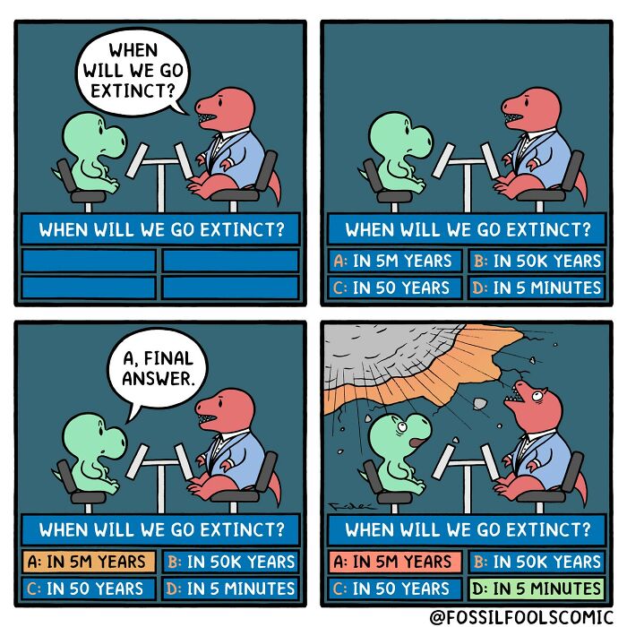 Artist Creates Fun And Adorable Comics Depicting The Life Of Human-Like Dinosaurs (New Pics)