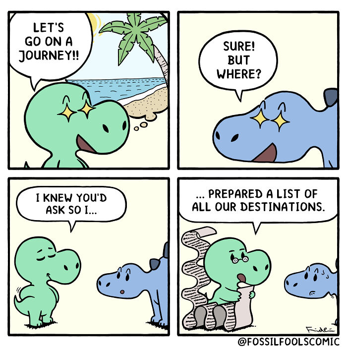 Artist Creates Fun And Adorable Comics Depicting The Life Of Human-Like Dinosaurs (New Pics)