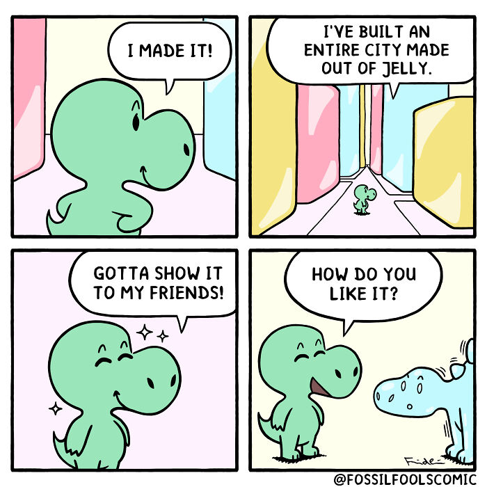 Artist Creates Fun And Adorable Comics Depicting The Life Of Human-Like Dinosaurs (New Pics)