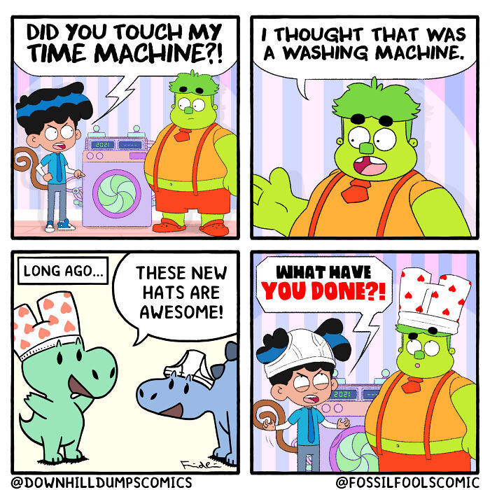 Artist Creates Fun And Adorable Comics Depicting The Life Of Human-Like Dinosaurs (New Pics)