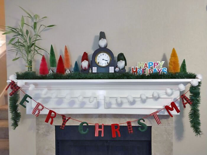 Finally Taking Down The Christmas Mantel, I Put Decorations Up Early And Took Them Down Late This Year. Until Next Time Christmas