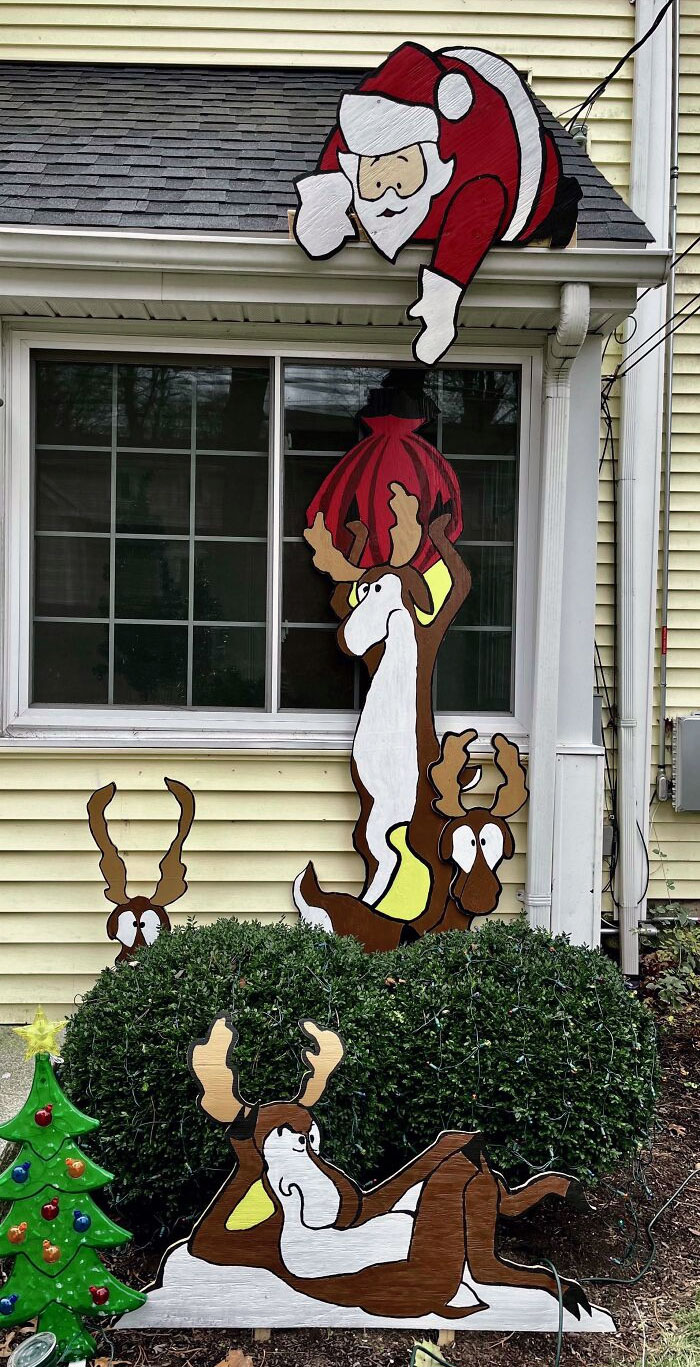 Santa And Reindeer From 1962 Popular Mechanics Pattern