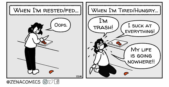 A Comic About Being Tired Or Hungry
