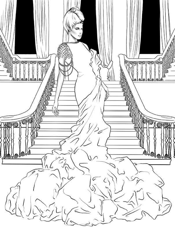It Took Me 70 Days To Create These Stunning Gothic Outfits For A Coloring Book (10 Pics)