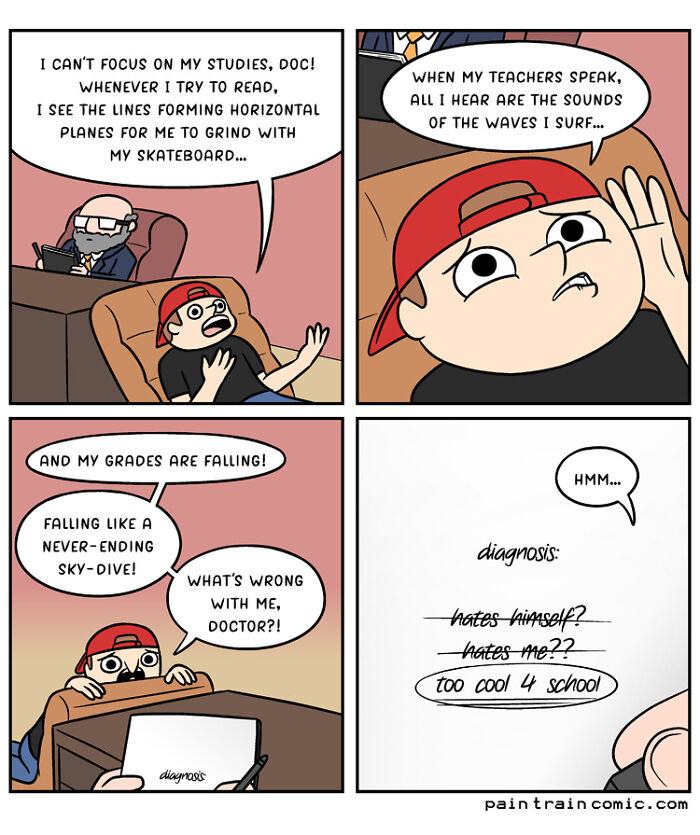 A Comic About Being Too Cool For School
