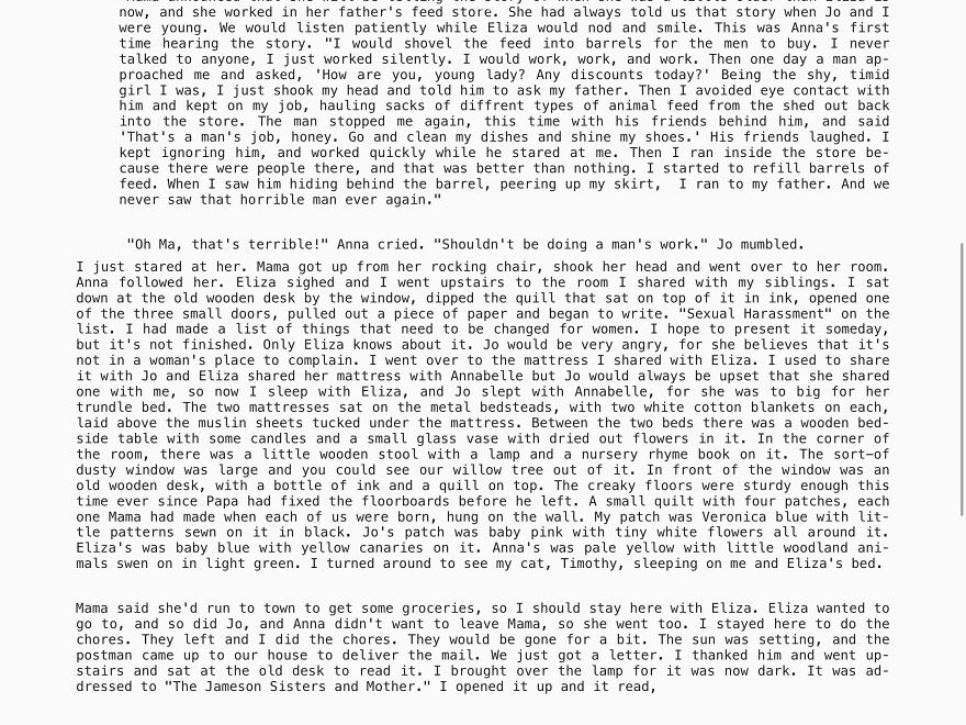 Chapter One Of My Shitty Novel!