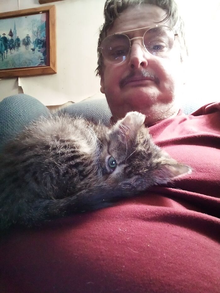 This Is Lucky. She Was A Runt And Only Survivor. We Don't Celebrate Christmas But She Is Out Cheistmas Wish