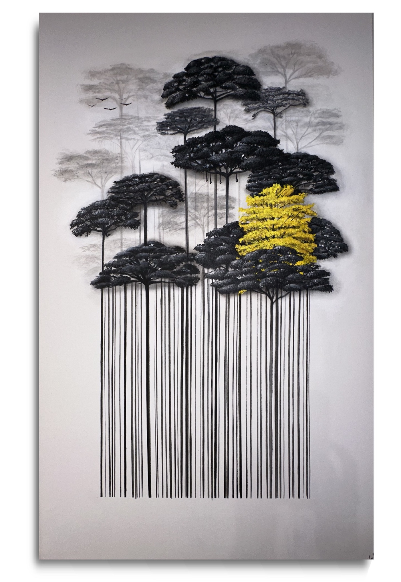 From Barcodes To Trees: My Unique Paintings That Merge Opposite Concepts (27 Pics)