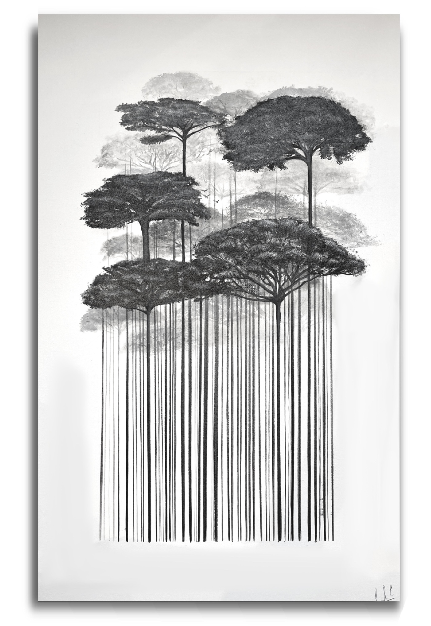 From Barcodes To Trees: My Unique Paintings That Merge Opposite Concepts (27 Pics)