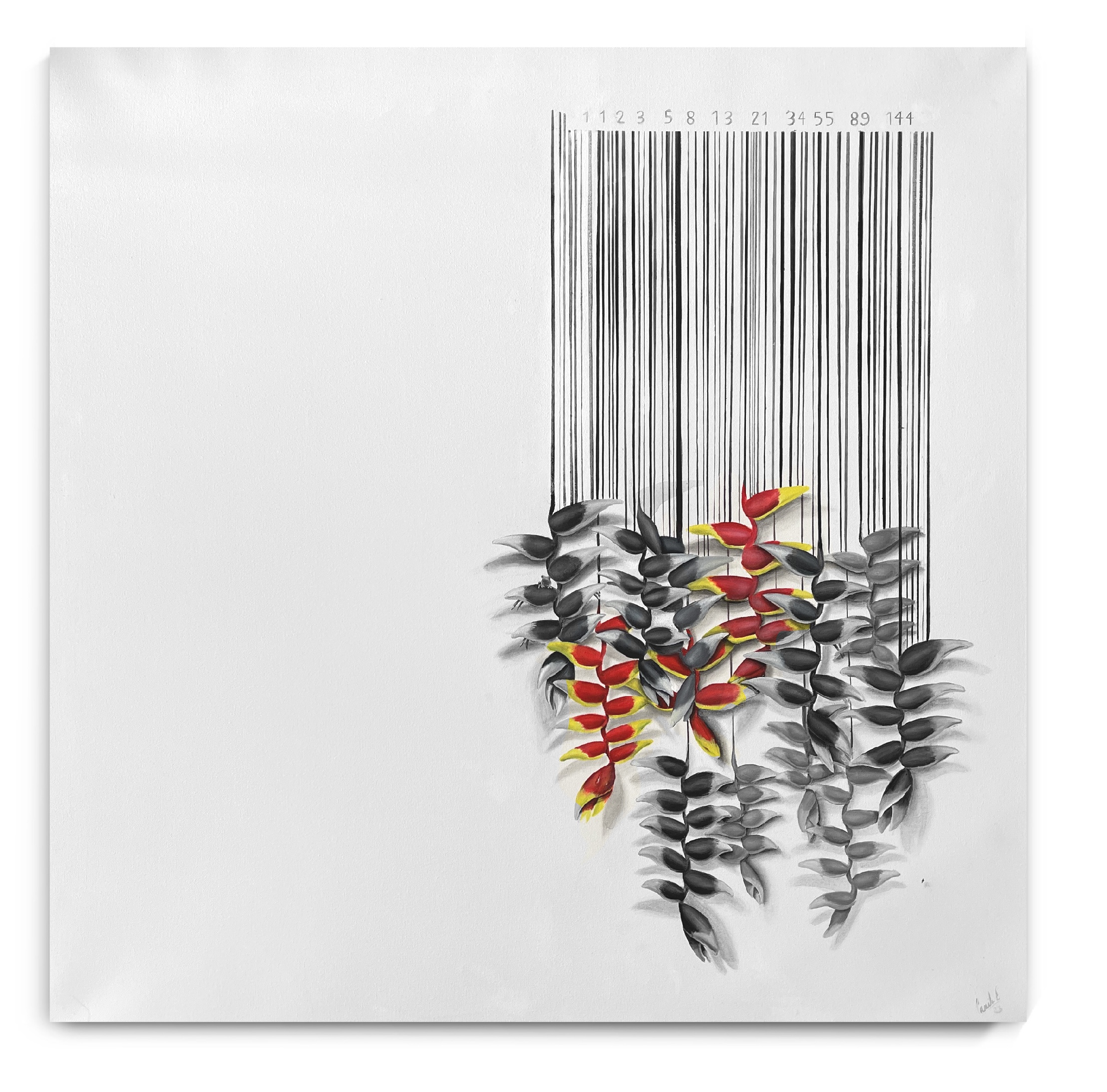 From Barcodes To Trees: My Unique Paintings That Merge Opposite Concepts (27 Pics)