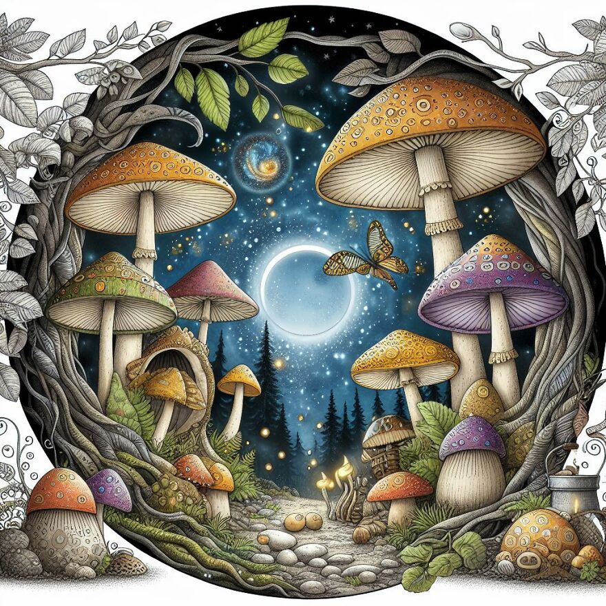 mushroom Magic: Coloring As A Portal To The Enchanting Realm Of Fungi