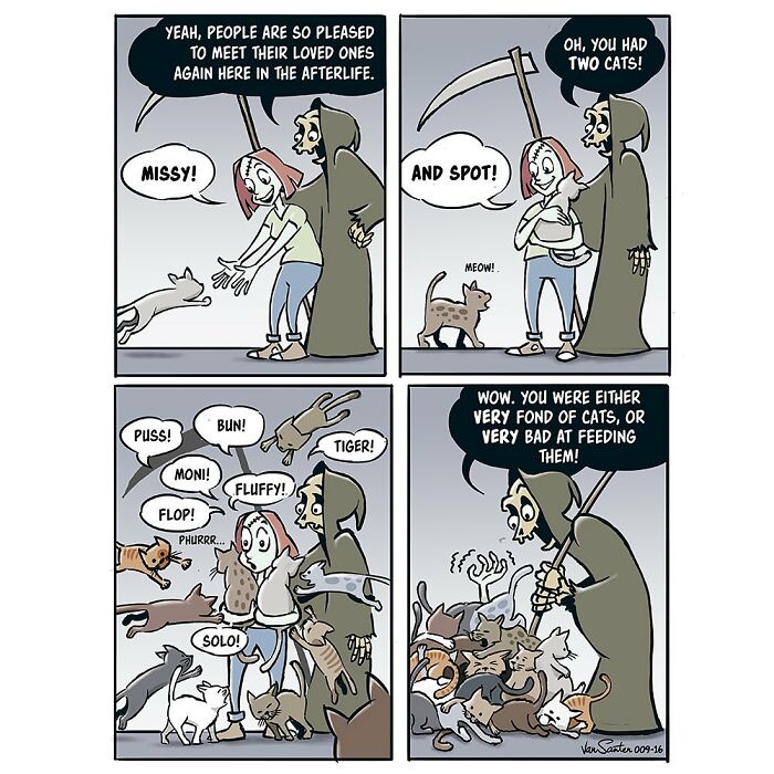 New Hilarious Comics By Death & The Maiden About A Girl In Her Afterlife