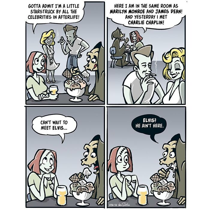 New Hilarious Comics By Death & The Maiden About A Girl In Her Afterlife