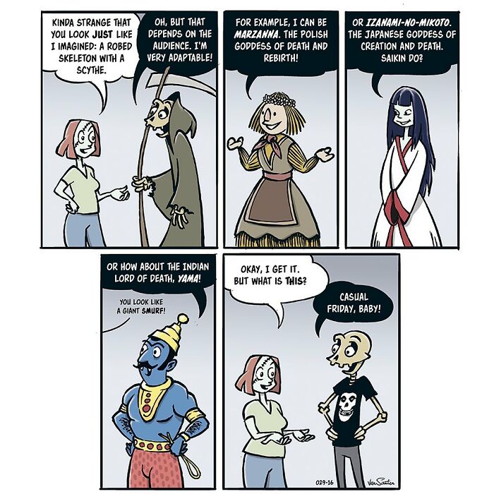 New Hilarious Comics By Death & The Maiden About A Girl In Her Afterlife