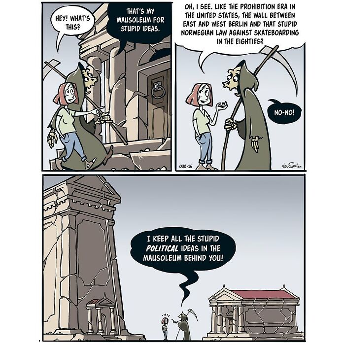 New Hilarious Comics By Death & The Maiden About A Girl In Her Afterlife