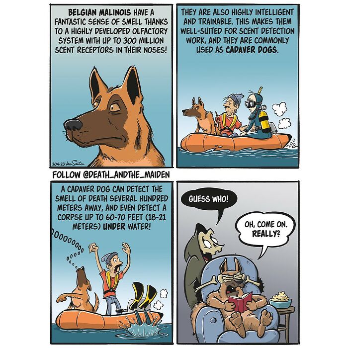 New Hilarious Comics By Death & The Maiden About A Girl In Her Afterlife