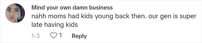 Comment discussing generational differences in parenting age, related to "Home Alone" and Catherine O'Hara.