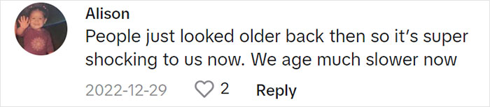 Comment about Catherine O'Hara from "Home Alone," noting how people looked older in the past.