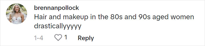 Comment discussing how '80s and '90s hair and makeup aged women drastically, referencing Catherine O'Hara.