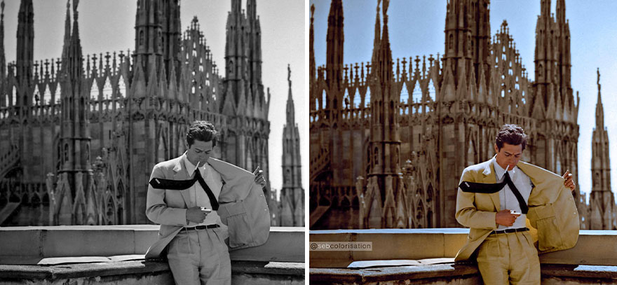 Marcello Mastroianni, Milan, 1960