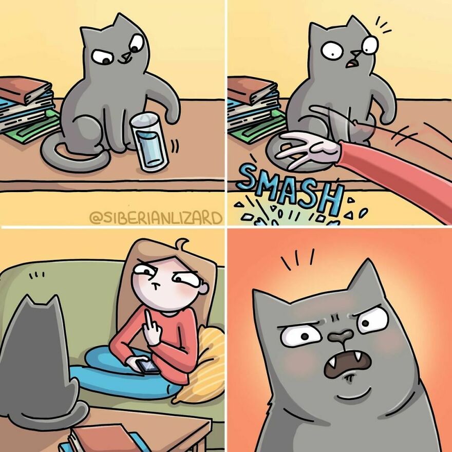 Siberian Artist Hilariously Illustrates Her Daily Life Routine With Her Two Ferrets (New Pics)