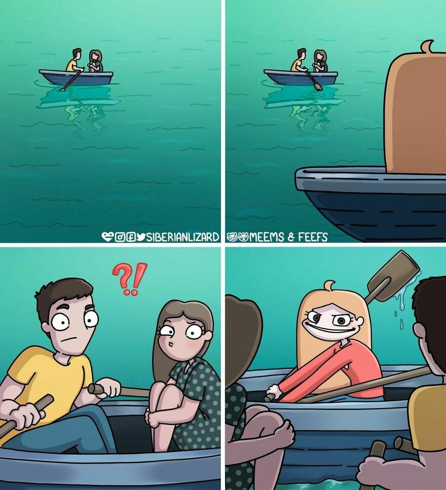 Siberian Artist Hilariously Illustrates Her Daily Life Routine With Her Two Ferrets (New Pics)