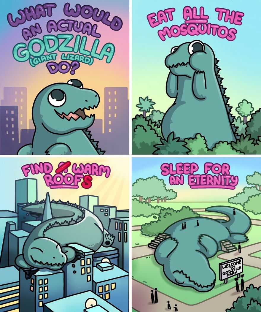 Siberian Artist Hilariously Illustrates Her Daily Life Routine With Her Two Ferrets (New Pics)