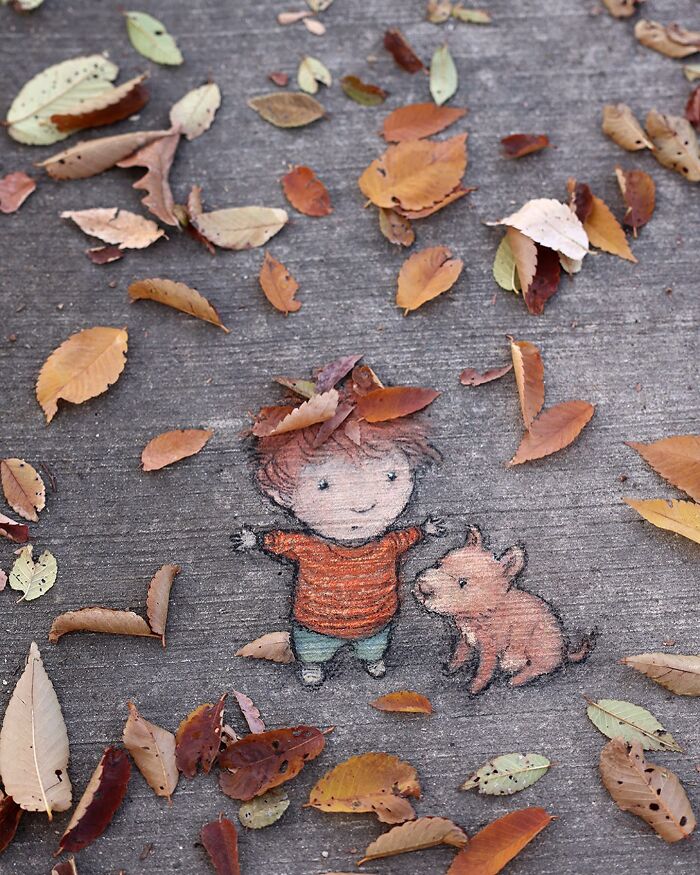 The Ephemeral Art Of Chalk. David Zinn Extracts Life From The Streets And Walls (New Pics)