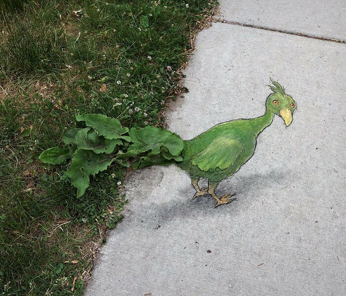 The Ephemeral Art Of Chalk. David Zinn Extracts Life From The Streets And Walls (New Pics)