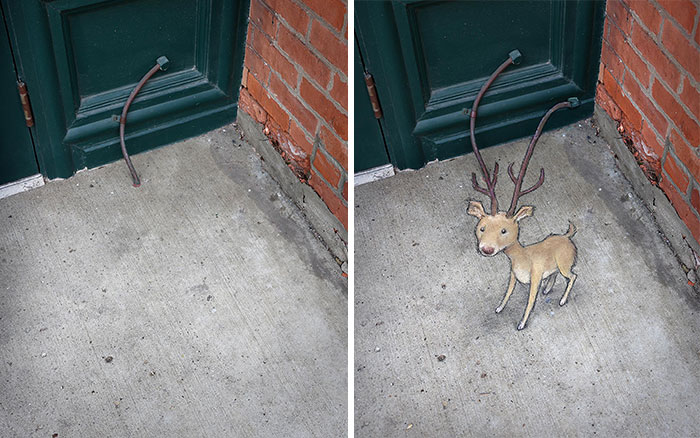 The Ephemeral Art Of Chalk. David Zinn Extracts Life From The Streets And Walls (New Pics)
