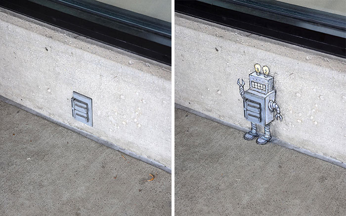 The Ephemeral Art Of Chalk. David Zinn Extracts Life From The Streets And Walls (New Pics)