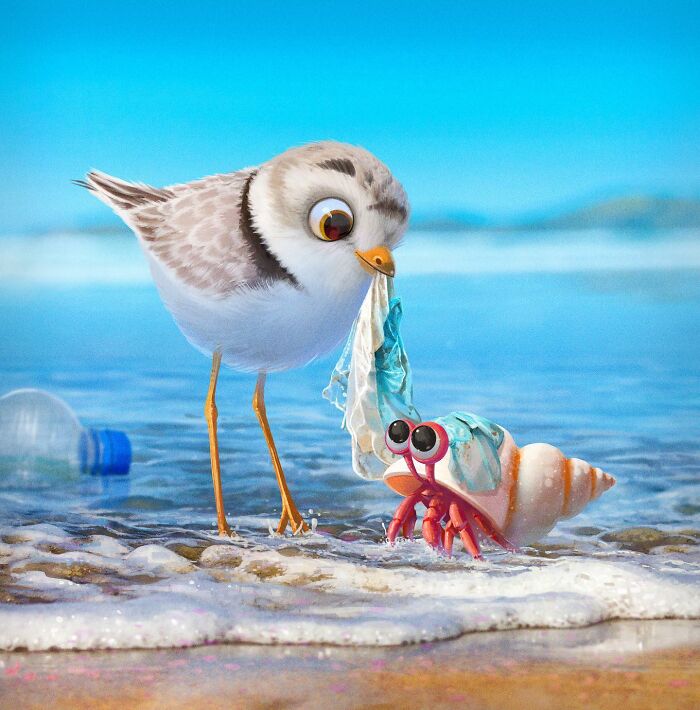 Illustration Of A Bird And A Carb