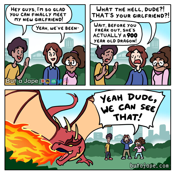 This Artist Draws Amusing Comics Featuring Ridiculous Situations (New Pics)