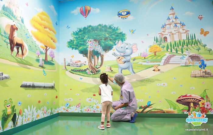 This Artist Continues To Transform Hospital Walls To Comfort Hospitalized Patients (New Pics)