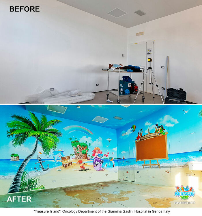 This Artist Continues To Transform Hospital Walls To Comfort Hospitalized Patients (New Pics)