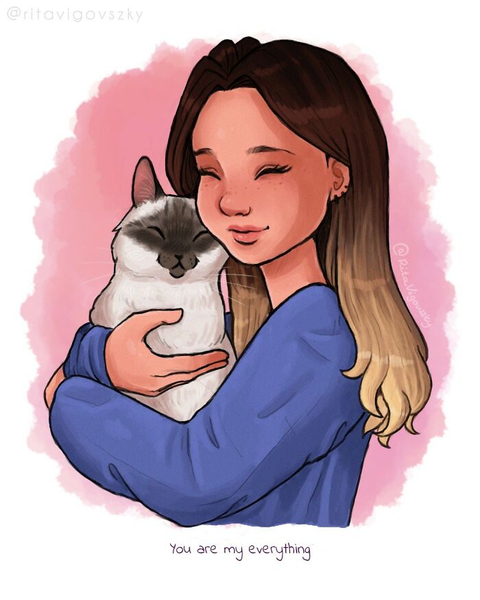 This Artist's Cat Illustrations Are Perfectly Feline (28 New Pics)