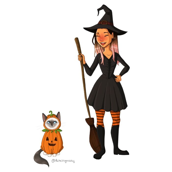 This Artist's Cat Illustrations Are Perfectly Feline (28 New Pics)