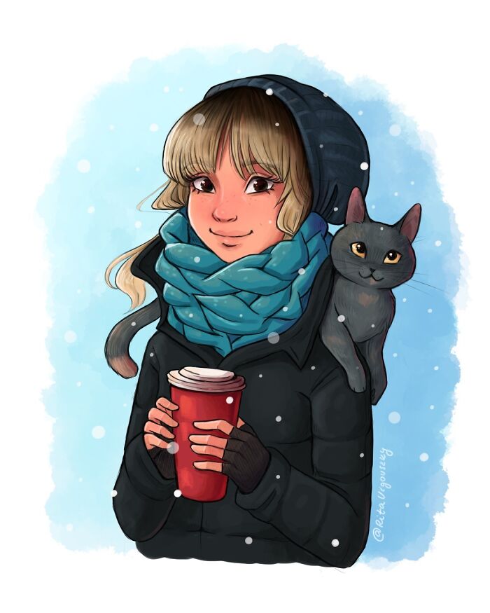 This Artist's Cat Illustrations Are Perfectly Feline (28 New Pics)