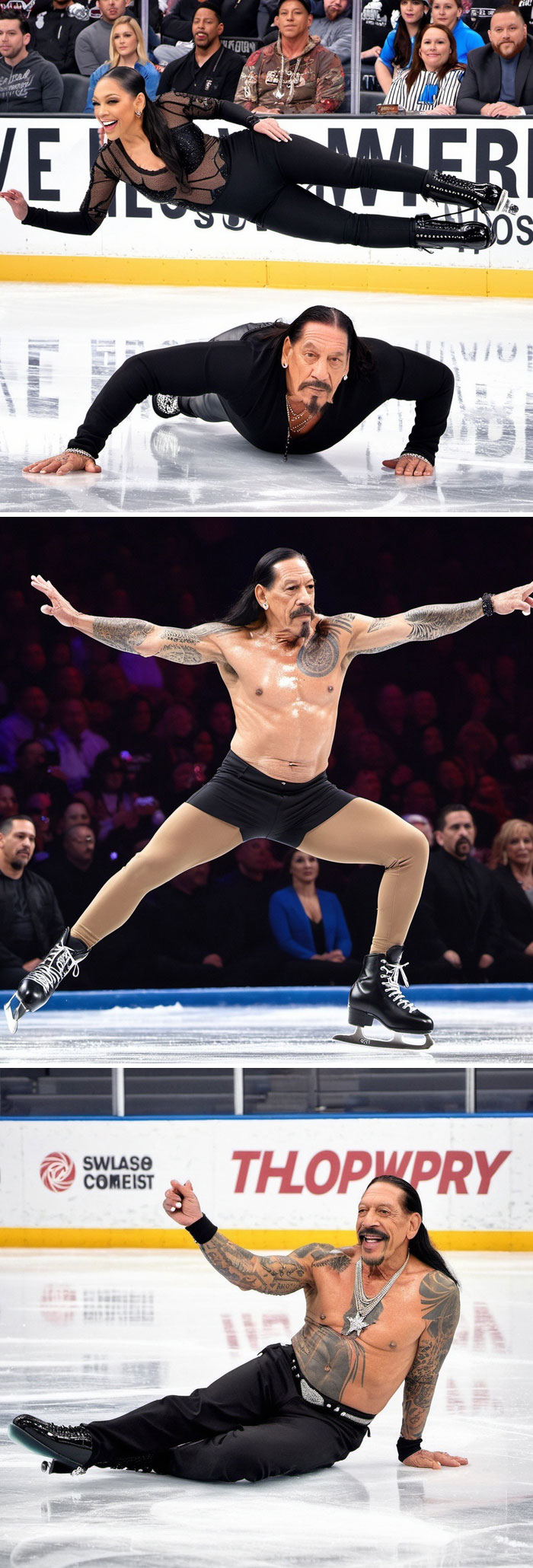 Danny Trejo Doing Figure Skating
